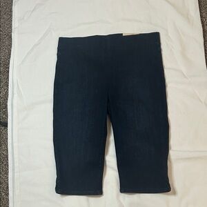 NYDJ Deep Indigo Denim Bermuda stretch Shorts